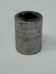 King Dick Vintage 1/2" Drive 12 Point Socket 7/16 W Chrome Vanadium Made Uk. Fixed Price $19.99.