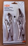 Set Of 2 Hdx Locking Pliers Curved Jaw Long Nose 6.5". Fixed Price $17.99.
