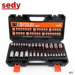 32PC Hex Bit Socket Set Allen Head High Torque Strengthened Sae Metric S2 Steel. Fixed Price $38.49.