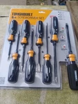 Toughbuilt 8-PIECE Tri-panel Rubber Handle Magnetic Screwdriver Set TB-H5S8-A. Fixed Price $30.99.