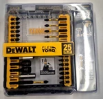 Dewalt DWA2FTS25IR 25PC Impact Ready Flex Torq Set Tough Case Clear Lid. Fixed Price $27.99.