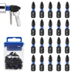 Workpro 20PCS PH2 Impact Phillips Screwdriver Bit Sets 1/4" Hex-shank. Fixed Price $18.99.