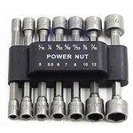 Panovos Power Nuts Driver Drill Bit Tools Set Metric Socket Wrench One Size. Fixed Price $17.19.