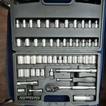 Husky Mechanics Tool Set Sockets Ratchet Screwdriver Hard Case Metric Sae. Fixed Price $124.95.