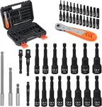 Magnetic Nut Driver Set 20/47-PIECE For Impact Drill Sae 1/4". Fixed Price $21.39.