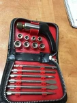 World Pocket Tool Set Mini Ratchet Wrench 6 Pcs Bits 7 Sockets Palm. Fixed Price $14.99.
