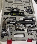 Husky Household Tool Set Hard Case W/ Hammer Level Tape Measure Knife Scissors. Fixed Price $40.00.