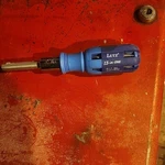Lutz 15 One Ratcheting Screwdriver, Blue, Complete And Great Shape. Fixed Price $14.00.