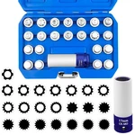 Jeuclel 23PCS Wheel Nut M6 To M21, Vw Locking Key Kit. Fixed Price $92.09.