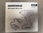 Hammerhead 20V 1/4 Inch Cordless Impact Driver Kit 1.5AH Batt & Charger HCID201. Fixed Price $55.00.