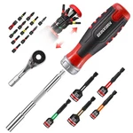 Geinxurn 19 Pcs Ratcheting Screwdriver Set, Mini Wrench,rachet Bit Handle. Fixed Price $51.45.