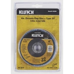 Klutch Flap Disc, 4IN., 60 Grit, Type 29, 5/8IN. Arbor, For Angle Grinders. Fixed Price $9.95.