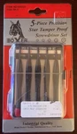 New Boxer 5 Pc Precision Star Tamper Proof Electronic Screwdriver Set. Fixed Price $5.95.