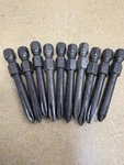 Apex 491-X , #1 Phillips Power Drive Bit 1/4" Hex 1-15/16" Long (pk Of 10). Fixed Price $17.99.