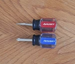Husky Stubby Piece Screwdriver Set 1/4" Slotted , #2 Phillips Made In The Usa. Fixed Price $18.99.