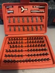 Warrior 100-PIECE Security Bit Set W/case Spline Hollow Star Hex Square 68457. Fixed Price $25.00.