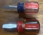 2 Craftsman 4151 & 41193 Stubby 1/4" Slotted Screwdriver Red Handle Usa. Fixed Price $6.99.