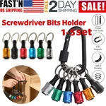 6-30PCS Portable 1/4" Hex Shank Screwdriver Bits Holder Set W/ Black Carabiner. Fixed Price $27.75.