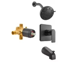 Skyshalo And Shower Faucet Set, 5 In. Rainfall Head Bathtub Spout. Fixed Price $79.00.