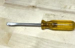 Vintage Challenger Flathead Screwdriver Translucent Yellow -7.5" No 7534. Fixed Price $12.00.