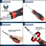 Michaelpro 7-IN-1 Ratcheting Screwdriver & Nut Driver, Multi-bit. Fixed Price $31.26.