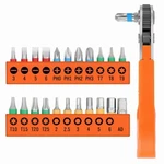 23 In 1 Precision Screwdriver Set Phillips Slotted Torx Star Hex Bits Ratchet. Fixed Price $12.99.