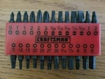 Craftsman 25 Piece Screwdriver 1/4" Hex Shank Insert Bit Set With Bandolier. Fixed Price $17.99.