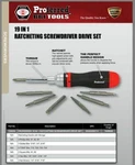 Ratcheting 19 Proferred Interchangeable Bit Screwdriver Set T29004. Fixed Price $16.41.