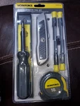 Workforce 8 Piece Starter Tool Set 527272 Knife Tape Screwdrivers Level New. Fixed Price $7.89.