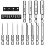 Mulwark Hex Head Allen Wrench Drill Bit Set 13PCS Precision Medium, Silver. Fixed Price $23.99.