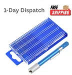 Skrfren 21 Pcs Metric Mini Micro Drill Bit Set Numbered 61 80 With Pin Vise. Fixed Price $13.77.