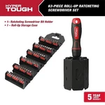 Hyper Tough 63-PIECE Roll-up Ratcheting Screwdriver Set Model 42623 New Box. Fixed Price $14.99.