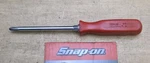 Vintage Snap On SSDZ42 - #2 Pozidrive Red Hard Handle Standard Screwdriver. Fixed Price $17.95.