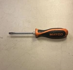 Matco Tools - Flat Tip Screwdriver, Orange/black Handle. Fixed Price $15.53.