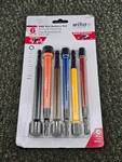(6 Pcs) Wiha 70486 Color Coded Magnetic Nut Setter Sae 1/4IN Hex Drive 6" Length. Fixed Price $34.99.