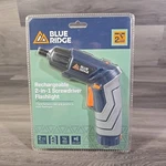 Blue Ridge 4V In 1 Rechargeable Screwdriver W/ Flashlight (BR2004U). Fixed Price $19.99.
