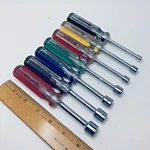 Vintage Lot 7 Alltrade Tools Clear Classic Hard Handles Set. Fixed Price $13.95.