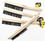 4 Tolsen 11-1/2" Wood Handle Steel Wire Brushes Grill Rust Corrosion 32061. Fixed Price $13.99.