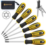 Amartisan 6-PIECE Magnetic Torx Screwdrivers Set, Security T10 T30, Yellow. Fixed Price $17.62.