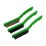 Grip 3PC 9" Wire Brushes Nylon Brass Stainless Steel Set 27222. Fixed Price $8.67.