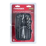 Husky 27- Piece Ratcheting Driver Set New. Fixed Price $24.99.