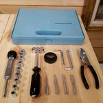 Vintage Travel Tool Set 18 Piece Ratcheting Socket Screwdriver Swanky Barn. Fixed Price $15.95.