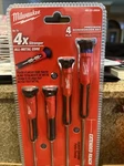 Milwaukee 48-22-2604 4-PC All Metal Core Precision Machined Screwdriver Set. Fixed Price $21.99.