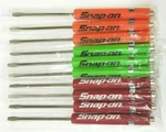 (10)TEN Snap On Pocket Flat Tip Screwdrivers, Magnet End, Mixed .new. Fixed Price $26.95.