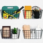 Pack Pegboard Baskets, Black Metal Shelves Hooks To 1/8" And 1/4" Hole .... Fixed Price $43.72.