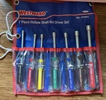 Westward 7 Piece Hollow Shaft Nut Driver Set 4YR85 New Nos 3/16 To 1/2. Fixed Price $38.00.