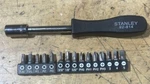 Stanley Set. 17 Pieces. Driver, Adapter And 15 Bits. Fixed Price $17.50.