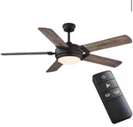 Home Decorators Collection Ceiling Fan W/ Light Kit+remote Integrated Led. Fixed Price $150.00.