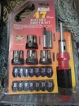 Vintage Allied 66055 Reversible Ratchet Driver Set 47 Pieces. Nos 1995 Red. Fixed Price $26.99.