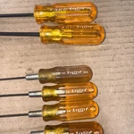 Vintage 6PC Xcelite LN-25 Allen/hex 9 5/32 & LN28P 5/64 Amber Screwdriver Susa. Fixed Price $15.00.